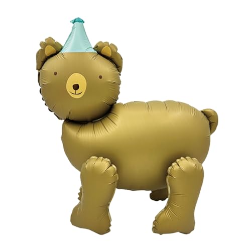 VIKY Bär Luftballons Geburtstag, XXL 3D Bär Folienballon Stehend, Happy Birthday Bär Helium Ballons mit Hut, Niedliche Bären Luftballon Tiere Ballons für Baby Shower, Kindergeburtstag Party Dekoration VIKY Bär Luftballons Geburtstag, XXL 3D Bär Folienballon Stehend, Happy Birthday Bär Helium Ballons mit Hut, Niedliche Bären Luftballon Tiere Ballons für Baby Shower, Kindergeburtstag Party Dekoration von VIKY