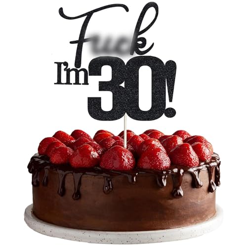 VIKY® Cake Topper Geburtstag 30, "F**k I'm 30!" Cake Topper Mann Frauen, 30 Geburtstag Deko Kuchen Topper, Glitter 30. Geburtstag Tortendeko, 30th Birthday kuchendeko, 30 Geburtstag Party Kuchen Deko VIKY® Cake Topper Geburtstag 30, "F**k I'm 30!" Cake Topper Mann Frauen, 30 Geburtstag Deko Kuchen Topper, Glitter 30. Geburtstag Tortendeko, 30th Birthday kuchendeko, 30 Geburtstag Party Kuchen Deko von VIKY