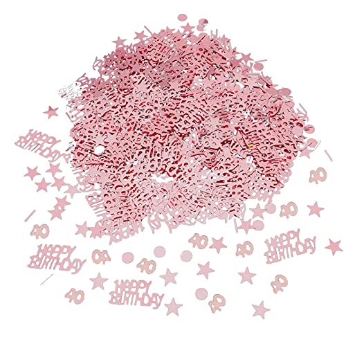 VIKY Konfetti 40 Geburtstag Männer Frauen Deko Rosegold, Streudeko 40. Geburtstag Frauen Mann,Tischdeko 40. Geburtstag, Streudeko 40 Geburtstag Jahre,Geschenke zum 40 Geburtstag, Confetti Deko 40er von VIKY