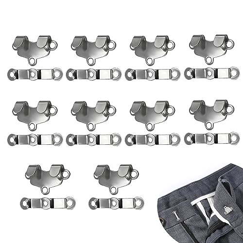 VIKY® 10 Paar Metall Hosenhaken Haken Verschluss, Haken Und ÖSe NäHen Ösenverschlüsse, Verstellbare Anzughose Hose Enger Machen Clip, Hosenknopf für BH Haken, Hosen, Kleidern, Röcke, Nähen, Nähzubehör VIKY® 10 Paar Metall Hosenhaken Haken Verschluss, Haken Und ÖSe NäHen Ösenverschlüsse, Verstellbare Anzughose Hose Enger Machen Clip, Hosenknopf für BH Haken, Hosen, Kleidern, Röcke, Nähen, Nähzubehör von VIKY