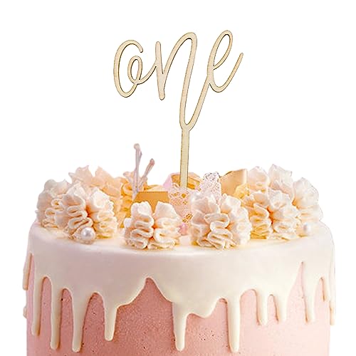 VIKY® Cake Topper 1. Geburtstag, Holz Tortendeko 1. Geburtstag, Kuchendeko Geburtstag One, Wild One Cake Topper, Cake Topper Geburtstag für Babyparty Deko 1. Geburtstag, Geburtstagsdeko Junge Mädchen von VIKY