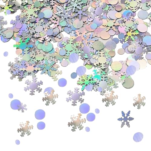 1500 Stück Weihnachts-Schneeflocken-Konfetti, Weihnachtspailletten, Winter-Tisch-Konfetti, Schnee-Glitzer, für Urlaub, Weihnachten, Hochzeit, DIY, Winterwunderland, Party, Weihnachtsfeier, Streusel, 1500 Stück Weihnachts-Schneeflocken-Konfetti, Weihnachtspailletten, Winter-Tisch-Konfetti, Schnee-Glitzer, für Urlaub, Weihnachten, Hochzeit, DIY, Winterwunderland, Party, Weihnachtsfeier, Streusel, von VILITI