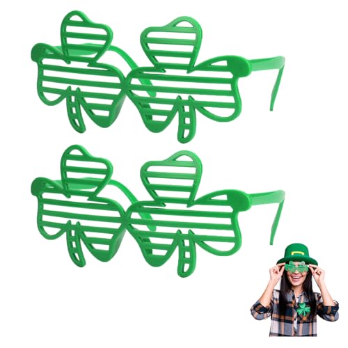 St. Patricks Day Zubehör Kleeblatt-Brille, irisches Patrick Kleeblatt, ausgefallenes Auge, Glas, St. Patricks, Kobold, Kostüm, Stirnband, grüne Brille, Brillen-Set für Kinder, St. Patrick's Day, St. Patricks Day Zubehör Kleeblatt-Brille, irisches Patrick Kleeblatt, ausgefallenes Auge, Glas, St. Patricks, Kobold, Kostüm, Stirnband, grüne Brille, Brillen-Set für Kinder, St. Patrick's Day, von VILITI