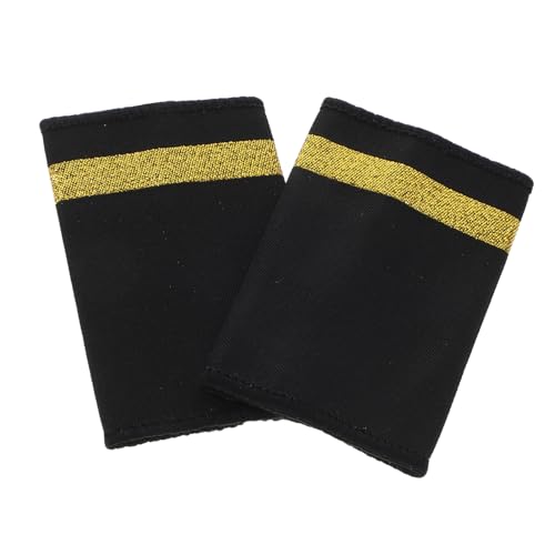 VILLCASE 1 Paar Streifen Schulterepauletten für Pilotenuniformen Professionelle Schulterbretter für und Cosplay Darbietungen Strapazierfähig und Elegant von VILLCASE