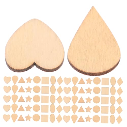 VILLCASE 1 Packung Unbearbeitete Holzformen Set Runde Tropfenförmige Holzstückchen für Basteln Diy Dekorationen Kreative Projekte Set VILLCASE 1 Packung Unbearbeitete Holzformen Set Runde Tropfenförmige Holzstückchen für Basteln Diy Dekorationen Kreative Projekte Set von VILLCASE