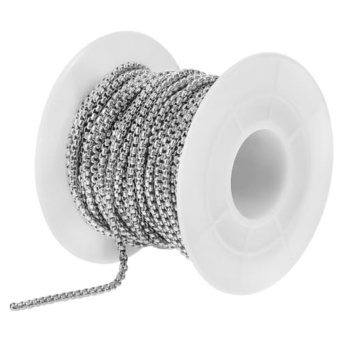 VILLCASE 1 Rolle 10 Stahlketten Gliederketten Halsketten Ketten Für Perlen Kette Die Kette Halskette Kette Schmuckherstellung Kette Pullover Kette Metall Perlenkette 2Mm DIY Kette von VILLCASE