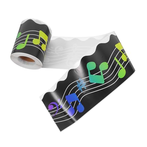 VILLCASE 1 Rolle Aufkleber Mit Musikrand Aufkleber Für Den Rand Des Klassenzimmers Aufkleber Für Bulletin-ränder Tafelrandaufkleber Rahmen Für Pinnwand Black Kupferplattenaufkleber VILLCASE 1 Rolle Aufkleber Mit Musikrand Aufkleber Für Den Rand Des Klassenzimmers Aufkleber Für Bulletin-ränder Tafelrandaufkleber Rahmen Für Pinnwand Black Kupferplattenaufkleber von VILLCASE