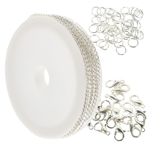 VILLCASE 1 Rolle Diy Eisenkette mit Karabinerhaken Bastelzubehör für Armbänder und Schmuckherstellung Einstellbare Robust Glatte Oberfläche für Projekte VILLCASE 1 Rolle Diy Eisenkette mit Karabinerhaken Bastelzubehör für Armbänder und Schmuckherstellung Einstellbare Robust Glatte Oberfläche für Projekte von VILLCASE