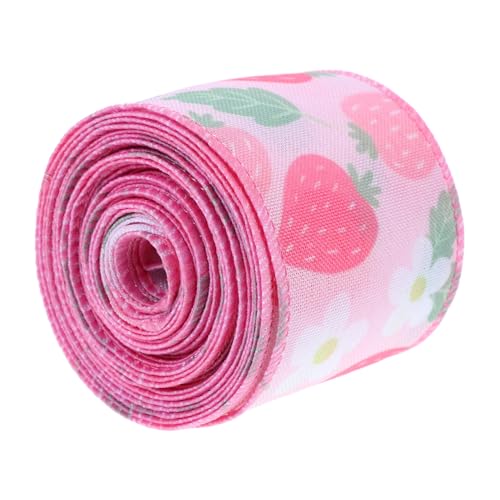 VILLCASE 1 Rolle Erdbeerband Zum Verpacken Von Geschenken, Band Mit Sommerfruchtmotiven Für Heimwerkerarbeiten, Polyesterband Zum Verpacken Von Geschenken, Festliche Feiern, 4,5 M VILLCASE 1 Rolle Erdbeerband Zum Verpacken Von Geschenken, Band Mit Sommerfruchtmotiven Für Heimwerkerarbeiten, Polyesterband Zum Verpacken Von Geschenken, Festliche Feiern, 4,5 M von VILLCASE