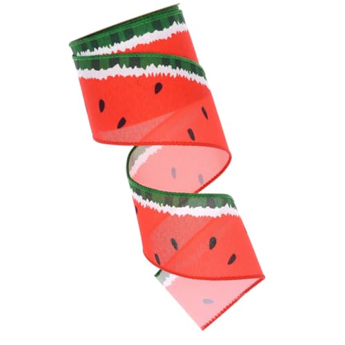 VILLCASE 1 Rolle Frucht Wassermelone Band Weihnachtsbaumband Blumendekor verdrahtete Bänder Wassermelonen- Sackleinen geschenkband seidenband ribbons Satinband Banddekor Anti-Betäubung VILLCASE 1 Rolle Frucht Wassermelone Band Weihnachtsbaumband Blumendekor verdrahtete Bänder Wassermelonen- Sackleinen geschenkband seidenband ribbons Satinband Banddekor Anti-Betäubung von VILLCASE
