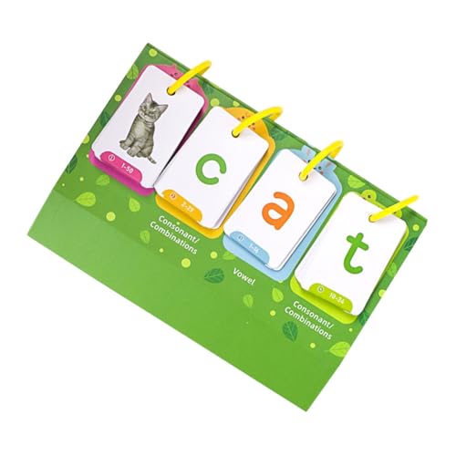 VILLCASE 1 Satz Bildungskarten Vorschulaktivität Rechtschreiblernspielzeug Montessori-lernkarten Wortbildungsspiele Sprachlernkarten Sprechende Karteikarten Frühe Lernkarten Plastik von VILLCASE