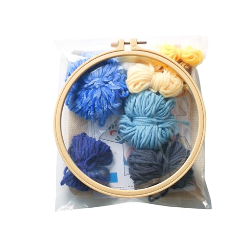 VILLCASE 1 Satz Diy Punch Needle Stickerei für Handwerk mit Ergonomischem Holzgriff Faden und Nadel für Gemeinsames Basteln und Besondere VILLCASE 1 Satz Diy Punch Needle Stickerei für Handwerk mit Ergonomischem Holzgriff Faden und Nadel für Gemeinsames Basteln und Besondere von VILLCASE