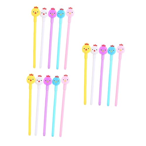 VILLCASE 1 Satz Gel Stift Kugelschreiber Für Tierischer Gelstift Büro-kugelschreiber Neuheit Kugelschreiber Neuheit Schreibstift Neuheit Schreibwaren Stift Silikonpflaster 15 Stück von VILLCASE