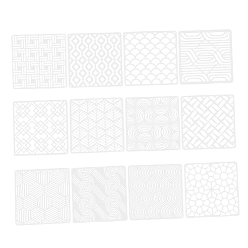VILLCASE 1 Satz Geometrische Vorlage Wand Geometrie-zeichnungsschablonen Malvorlagen Kunst Geometrie-schablone Schablonen Zum Zeichnen Malschablonen Zum Basteln Plastik Weiß 12 Stück VILLCASE 1 Satz Geometrische Vorlage Wand Geometrie-zeichnungsschablonen Malvorlagen Kunst Geometrie-schablone Schablonen Zum Zeichnen Malschablonen Zum Basteln Plastik Weiß 12 Stück von VILLCASE