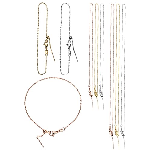 VILLCASE 1 Satz Halskette Vergoldete Armbandketten Echtgold Plattierte Armbänder Echte Goldbeschichtung Armband Vergoldete Schmuckketten Anhänger Für Die Schmuckherstellung Kupfer 9 Stück von VILLCASE