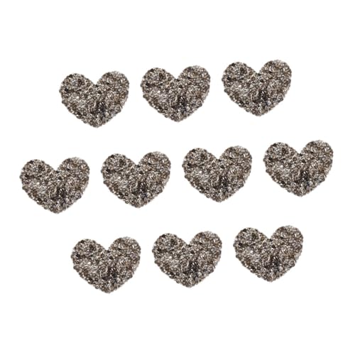 VILLCASE 1 Satz Herz-strass-aufkleber Patches Kleidung Patches Mit Herzapplikationen Bastelset Basteln Für Strass Selber Machen Kleidungszubehör Harz-strasssteine 10 Stück von VILLCASE