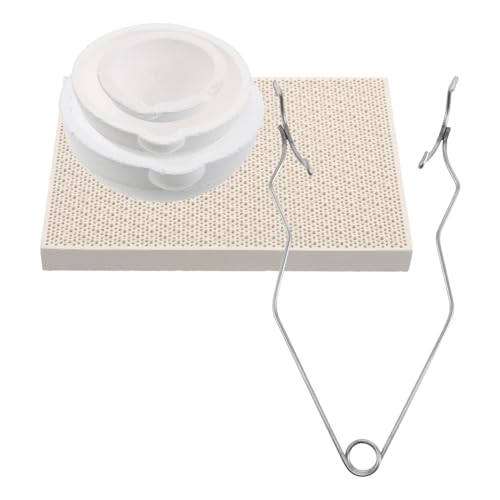 VILLCASE 1 Satz Hochtemperatur Schmelzschale Set Kleine Keramische Schmelzschale mit Waben Lötbrett und Platte für Sicheres Schmelzen von Metall und Schmuckherstellung VILLCASE 1 Satz Hochtemperatur Schmelzschale Set Kleine Keramische Schmelzschale mit Waben Lötbrett und Platte für Sicheres Schmelzen von Metall und Schmuckherstellung von VILLCASE