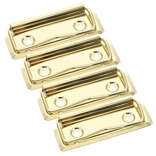 VILLCASE 1 Satz Metall Klemmen Große Binder Clips Für Büro Schule Zuhause Stabile Papierklammern Für Dokumente Notizen Für Ordner Und Scrapbooking Goldene Büroklammern 4 Stück von VILLCASE