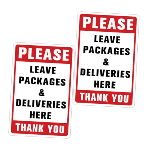 VILLCASE 1 Satz Paketspeicheraufkleber Versand Wand Post Paketabfallzeichen Unterschreiben Sie „pakete Hier Lassen“. Paketaufkleber Paketschild Pakete Hier Einstellen Pvc Rot 2 Stück VILLCASE 1 Satz Paketspeicheraufkleber Versand Wand Post Paketabfallzeichen Unterschreiben Sie „pakete Hier Lassen“. Paketaufkleber Paketschild Pakete Hier Einstellen Pvc Rot 2 Stück von VILLCASE