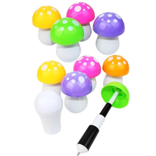 VILLCASE 1 Satz Pilz-kugelschreiber Textmarker Löschbare Gelstifte Tragbarer Kugelschreiber Figuren Lustige Stifte Punkt-gelstift Tragbare Mini-stifte Dekorationen Für Aquarien Plastik 10st von VILLCASE