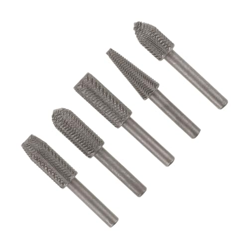 VILLCASE 1 Satz Rotationsstahldatei Eingestellt Holzbearbeitungswerkzeuge Rotationsfeile Geformt Stahlgravurbohrer Schnitzbits Drehfeile Bit Stahlgravurbits Drehbit 45 Stahl Schwarz 5 Stück VILLCASE 1 Satz Rotationsstahldatei Eingestellt Holzbearbeitungswerkzeuge Rotationsfeile Geformt Stahlgravurbohrer Schnitzbits Drehfeile Bit Stahlgravurbits Drehbit 45 Stahl Schwarz 5 Stück von VILLCASE