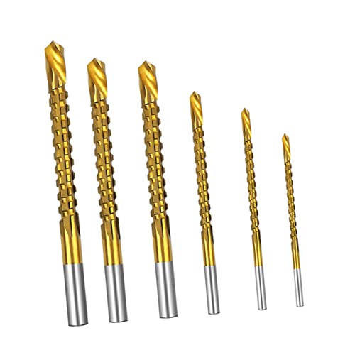 VILLCASE 1 Satz Saw Bohrbit Werkzeug Cutter Holzbearbeitung Seitenschneider Spiral- Bohrer Schneiden Spiralbohrer Aus Metall Bohrer Zum Schneiden Von Metall Bohrerzubehör Nur Silber 6 Stück von VILLCASE