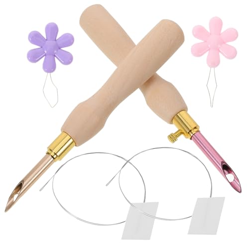 VILLCASE 1 Satz Stichnadel für Diy Stickerei Teiliges Punch Needle Kit für Anfänger Geeignet für Handarbeiten Stoffe Kissenbezüge und Kreative Projekte von VILLCASE