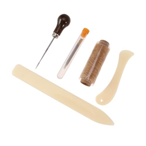 VILLCASE 1 Satz Teiliges Buchbindewerkzeug Set Mit Holzgriff Wachsgarn Großen Nadelaugen Und Falzbein Für Handgemachte Bücher Geeignet Für Diy Buchbindearbeiten Und Nähzubehör 10 Stück von VILLCASE