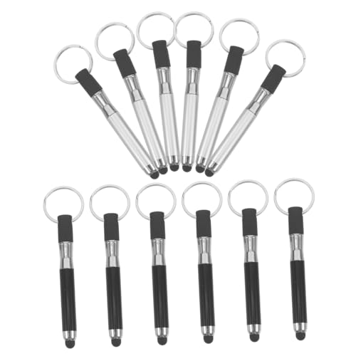 VILLCASE 1 Satz Touchscreen-kugelschreiber-schlüsselanhänger Tragbarer Kugelschreiber Bleistift-schlüsselanhänger-rohlinge Stift Schlüsselanhänger Rollen Stifte Ringe Black Plastik 12 Stück VILLCASE 1 Satz Touchscreen-kugelschreiber-schlüsselanhänger Tragbarer Kugelschreiber Bleistift-schlüsselanhänger-rohlinge Stift Schlüsselanhänger Rollen Stifte Ringe Black Plastik 12 Stück von VILLCASE
