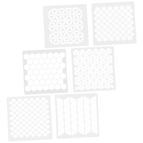 VILLCASE 1 Satz Wandmalerei-vorlage Schablone Für Malvorlagentafel Wandmalerei Vorlage Weiß 6 Stück von VILLCASE