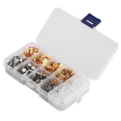 VILLCASE 1 Schachtel Ohrring Steckposten Schmuckzubehör Ohrstecker Rückteile DIY Perlen Ohrring Basteln Weißgold Mix VILLCASE 1 Schachtel Ohrring Steckposten Schmuckzubehör Ohrstecker Rückteile DIY Perlen Ohrring Basteln Weißgold Mix von VILLCASE
