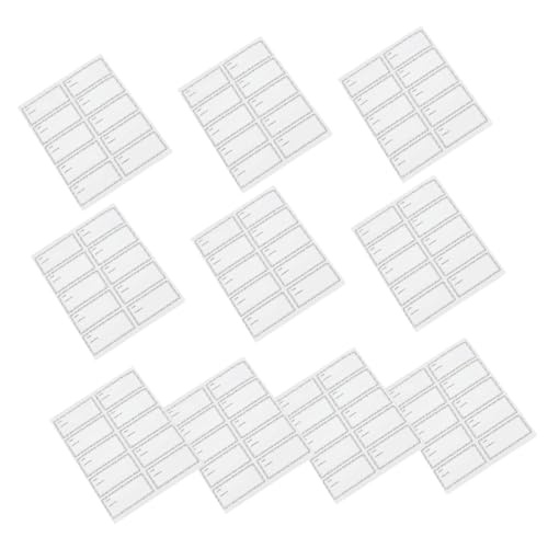 VILLCASE 10 Blatt Wasserdichte Abnehmbare Lebensmittel etiketten Wiederverwendbare Flaschenaufkleber zum Beschriften von Haltbarkeitsdatum Multifunktionale Aufkleber für Küche und Vorrat von VILLCASE