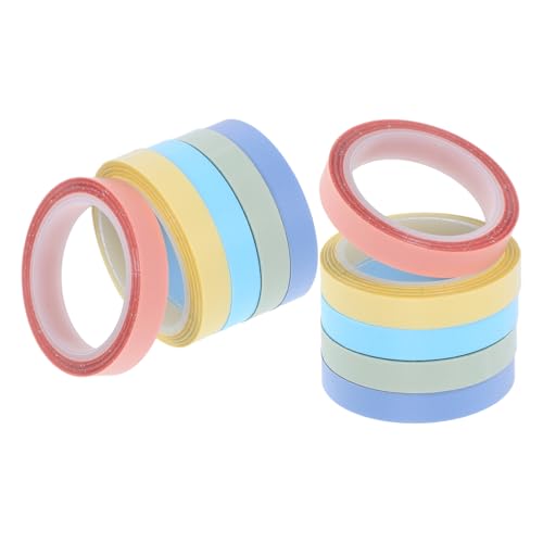 VILLCASE 10 Rollen Abnehmbare Hochlighter Tape für Schulbedarf und Büromaterialien Klare Haftnotizen für Annotationen und Indexetiketten von VILLCASE