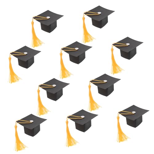 VILLCASE 10 Stück Abschlusssaison Cap Kappe Für Den Abschluss Kappen Für Die Schulabschlussfeier Grad-hut-kuchenaufsatz Absolventenparty Liefert Mini Grad Caps Abschluss Liefert Black Garn VILLCASE 10 Stück Abschlusssaison Cap Kappe Für Den Abschluss Kappen Für Die Schulabschlussfeier Grad-hut-kuchenaufsatz Absolventenparty Liefert Mini Grad Caps Abschluss Liefert Black Garn von VILLCASE