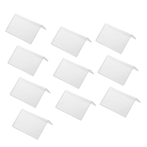VILLCASE 10 Stück Acryl Preisschildhalter mit Selbstklebender Rückseite Förmiger Transparenter Preisschildständer für Einzelhandel Stabiler Displayhalter für Regal Vielseitig Einsetzbar VILLCASE 10 Stück Acryl Preisschildhalter mit Selbstklebender Rückseite Förmiger Transparenter Preisschildständer für Einzelhandel Stabiler Displayhalter für Regal Vielseitig Einsetzbar von VILLCASE