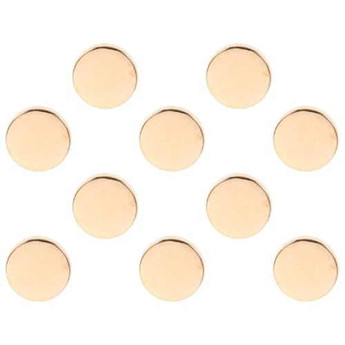 VILLCASE 10 Stück Flache Goldene Knöpfe Zinklegierung für Diy Kleidung für Anzüge Mäntel Jacken und Hemden von VILLCASE