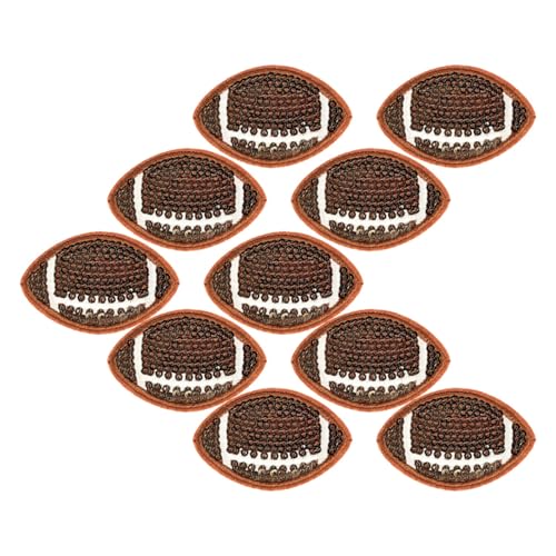 VILLCASE 10 Stück Fußball Rugby Patches zum Aufbügeln Glitzernde Stickereien für Kleidung Hüte Jeans und Jacken Einfache Diy Dekoration für VILLCASE 10 Stück Fußball Rugby Patches zum Aufbügeln Glitzernde Stickereien für Kleidung Hüte Jeans und Jacken Einfache Diy Dekoration für von VILLCASE