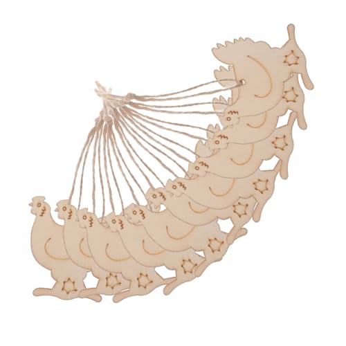 VILLCASE 10 Stück Hühnerform Holzschneider Unfertige Holztags mit Löchern für Diy Bastelarbeiten Handbemalte Ornamente und Geburtstagsfeiern Deko VILLCASE 10 Stück Hühnerform Holzschneider Unfertige Holztags mit Löchern für Diy Bastelarbeiten Handbemalte Ornamente und Geburtstagsfeiern Deko von VILLCASE