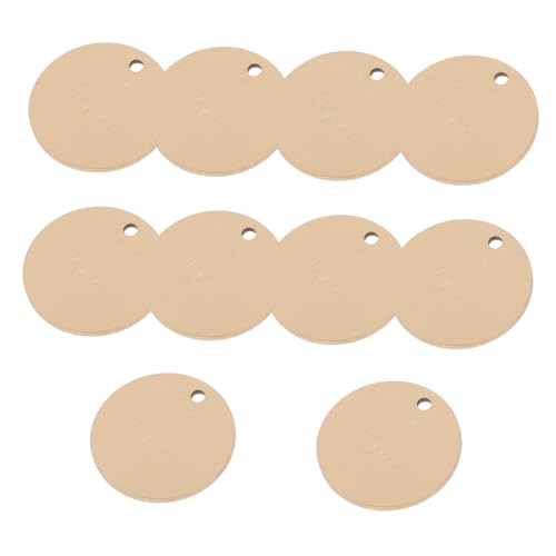 VILLCASE 10 Stück Leere Runde Messinganhänger mit Loch für Gravur Stamping Tags für Schmuckherstellung und Diy Projekte für Industrielle und Private Anwendungen von VILLCASE
