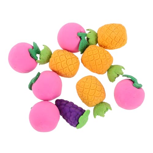 VILLCASE 10 Stück Mini Radiergummis für Frucht-designs Langlebig Schnelles Radieren Klassenzimmerpreise Schulbedarf Kreative Fruchtmotive für Schule Partygeschenke von VILLCASE