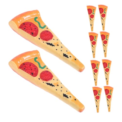 VILLCASE 10 Stück Realistische Pizza Kugelschreiber Lustige Lebensmittel Form Schreibgeräte für Erwachsene Büro und Schulbedarf für Kreative Schreibmomente von VILLCASE