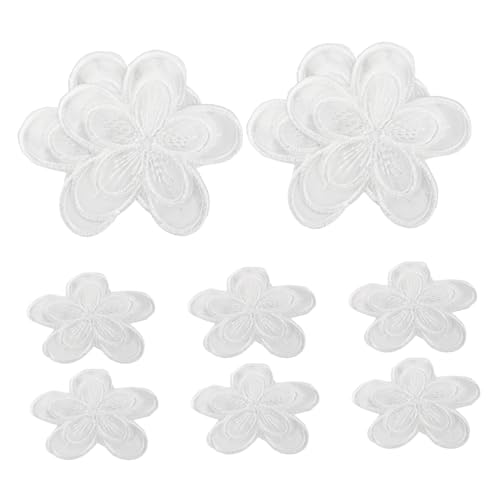 VILLCASE 10 Stück Selbstklebende Organza Spitzenpatches zum Reparieren und Dekorieren von Kleidung für Diy Projekte Ausbessern von Röcken und Spitzenstoffen von VILLCASE