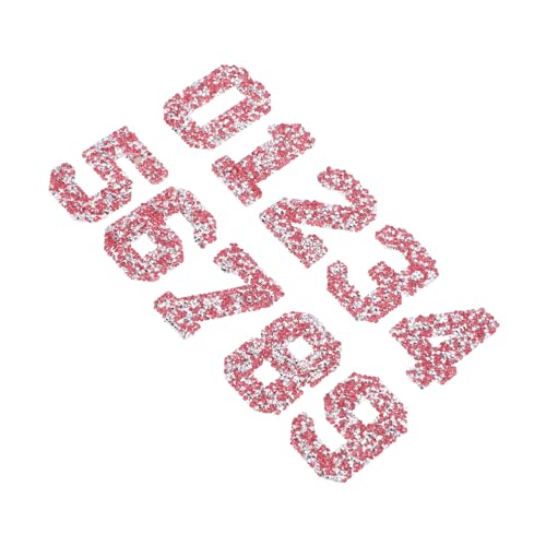 VILLCASE 10 Stück Selbstklebende Zahlenapplikationen für Kleidung Glitzernde Aufnäher für Diy Projekte Einfache Anwendung und Waschbar von VILLCASE