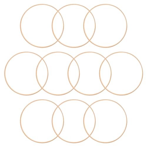 VILLCASE 10 Stück Stickrahmen 12 Cm Kreis Kreuzstichrahmen Kranzringe Holzbambus Blumenrahmen Makramee-Ringe Holz Diy-Traumfängerrahmen Bambusringe für Kunsthandwerk Nähen Aufhängen von VILLCASE