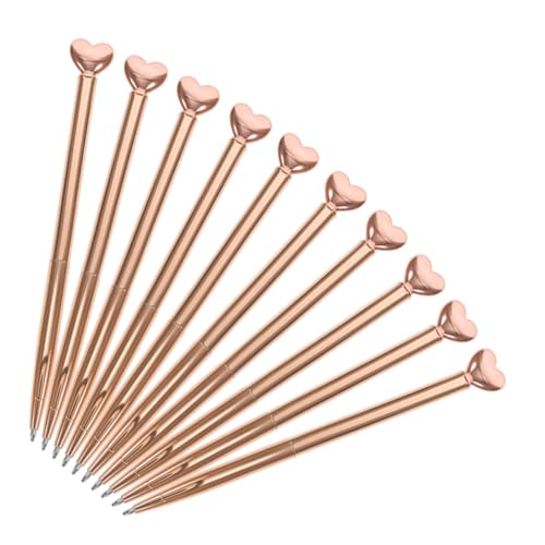 VILLCASE 10 Stück Stift Unterschreiben Mitbringsel Valentinstag Geschäftsstifte Süße Kugelschreiber Stift in Herzform Einziehbare Schreibstifte Stifte Für Die Brautparty Roségold VILLCASE 10 Stück Stift Unterschreiben Mitbringsel Valentinstag Geschäftsstifte Süße Kugelschreiber Stift in Herzform Einziehbare Schreibstifte Stifte Für Die Brautparty Roségold von VILLCASE