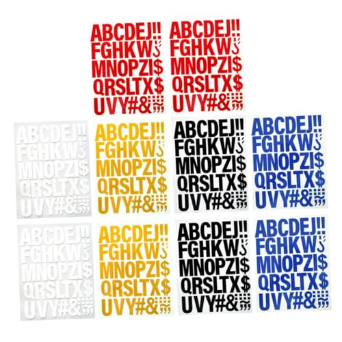 VILLCASE 10 Stück Teiliges Bügelbuchstaben Kleidung Langlebige Hitzebeständige Letters Farbige Stoffaufnäher zum Schnellen Dekorieren Shirts Taschen Hüten für DIY und Textilveredelung von VILLCASE