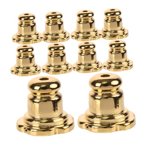 VILLCASE 10 Stück Teiliges Goldfarbene Elektroplattierte Ohrring verschlüsse für Ohrstecker Sichere Stilvolle Stopper mit Glatten Kanten Langlebig für DIY Schmuckherstellung und VILLCASE 10 Stück Teiliges Goldfarbene Elektroplattierte Ohrring verschlüsse für Ohrstecker Sichere Stilvolle Stopper mit Glatten Kanten Langlebig für DIY Schmuckherstellung und von VILLCASE