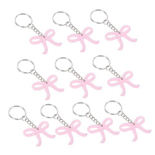 VILLCASE 10 Stück Teiliges Pinke Schlüsselanhänger mit Schleifenmotiv aus Robustem PVC Modischer Bowknot Charm für Partys Geburtstage Babypartys Praktische Schlüsselringe mit Elegantem VILLCASE 10 Stück Teiliges Pinke Schlüsselanhänger mit Schleifenmotiv aus Robustem PVC Modischer Bowknot Charm für Partys Geburtstage Babypartys Praktische Schlüsselringe mit Elegantem von VILLCASE