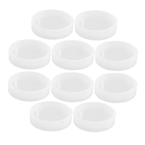 VILLCASE 10 Stück Teiliges Silikon Schmuckformen Oval mit Loch DIY Resin Gießformen für Anhänger Ohrringe Schlüsselanhänger Ovaler Epoxidharz Schmuck Gussformen für Bastelarbeiten von VILLCASE