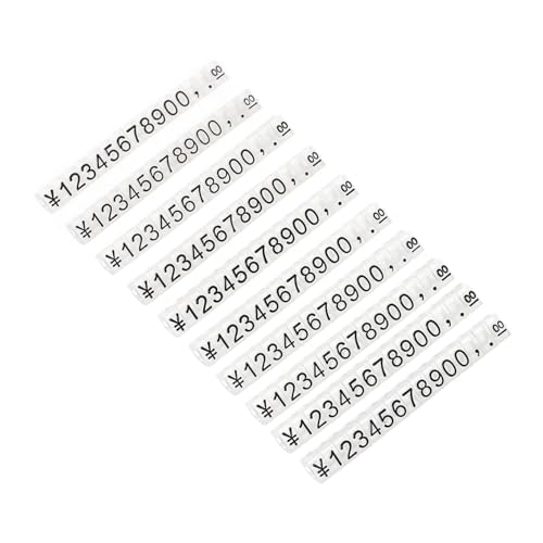 VILLCASE 10 Stück Transparente Preisschilder mit Zahlen aus Kunststoff Wiederverwendbare Preisetiketten für Schmuck und Uhren Praktische Preisanzeige für Einzelhandel und Einkaufszentren VILLCASE 10 Stück Transparente Preisschilder mit Zahlen aus Kunststoff Wiederverwendbare Preisetiketten für Schmuck und Uhren Praktische Preisanzeige für Einzelhandel und Einkaufszentren von VILLCASE